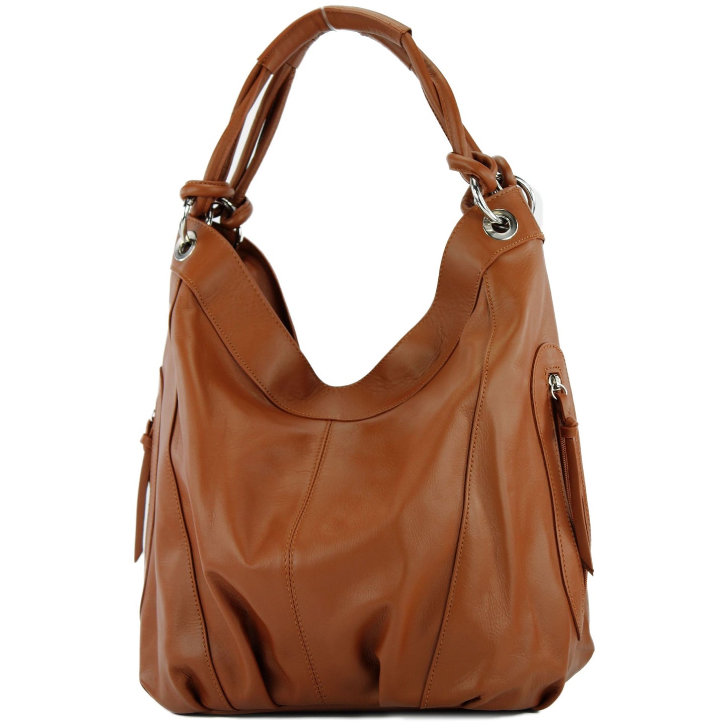 modamoda de - Z18 - ital Damenhandtasche aus Leder/Nappaleder