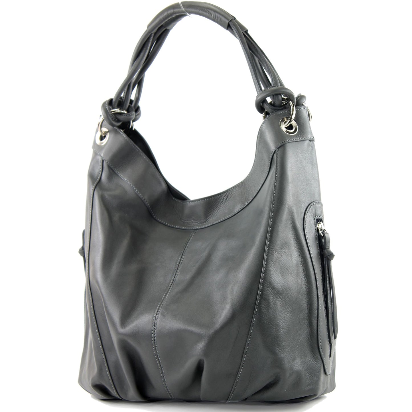 modamoda de - Z18 - ital Damenhandtasche aus Leder/Nappaleder