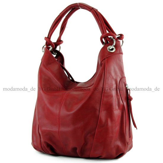 modamoda de - Z18 - ital Damenhandtasche aus Leder/Nappaleder