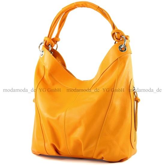 modamoda de - Z18 - ital Damenhandtasche aus Leder/Nappaleder