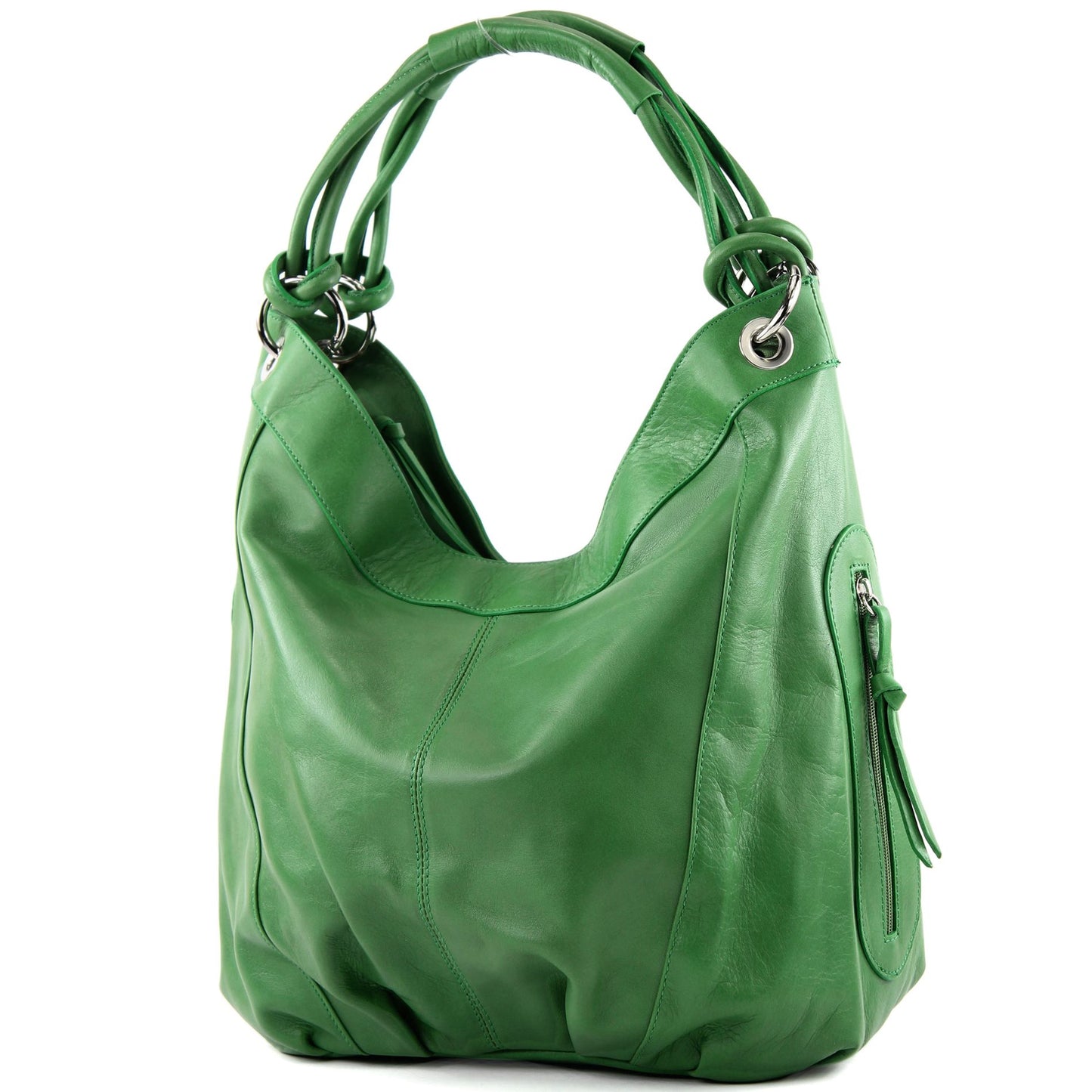 modamoda de - Z18 - ital Damenhandtasche aus Leder/Nappaleder