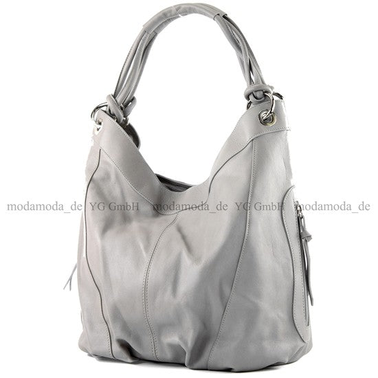 modamoda de - Z18 - ital Damenhandtasche aus Leder/Nappaleder
