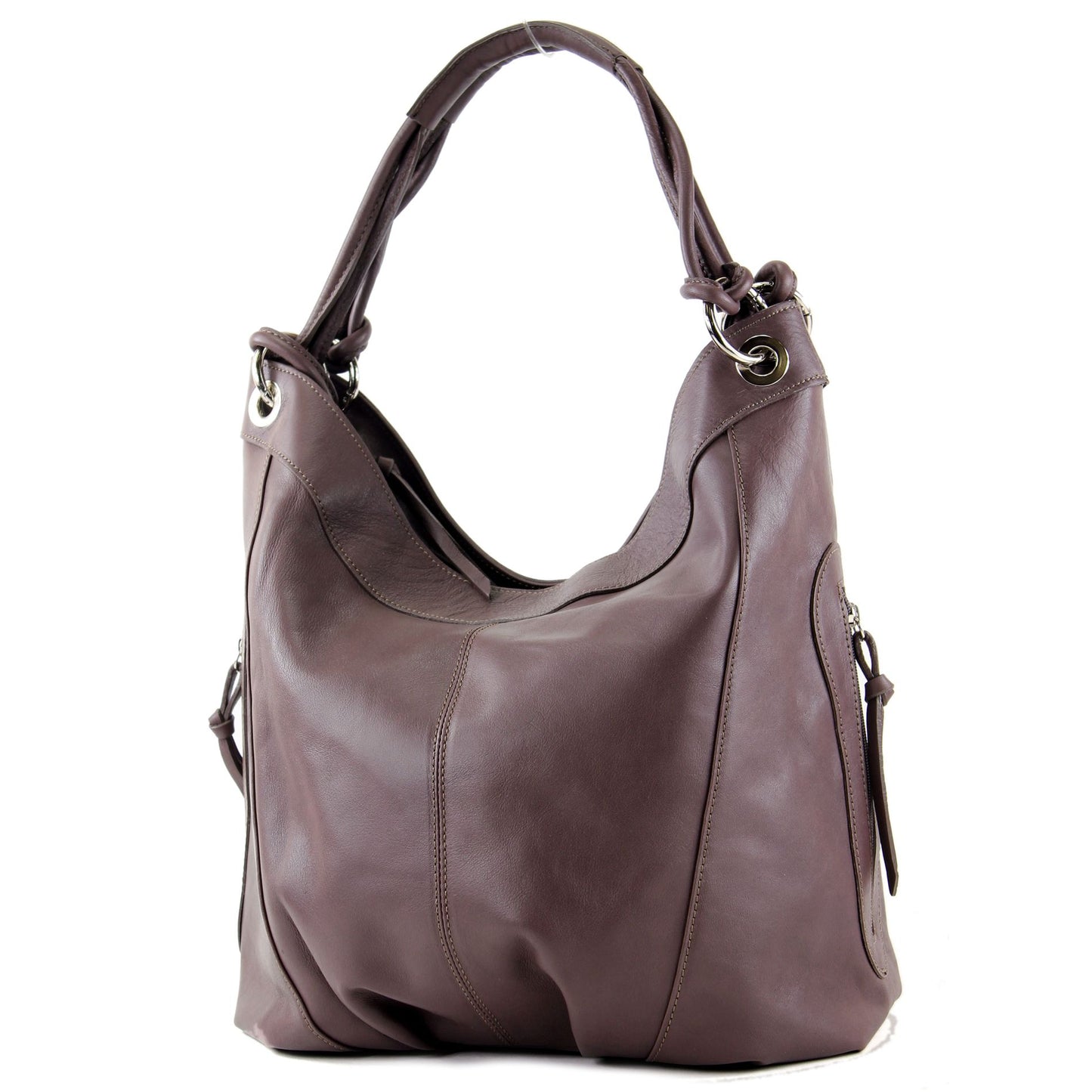 modamoda de - Z18 - ital Damenhandtasche aus Leder/Nappaleder