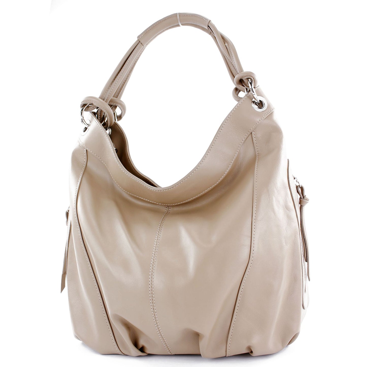 modamoda de - Z18 - ital Damenhandtasche aus Leder/Nappaleder