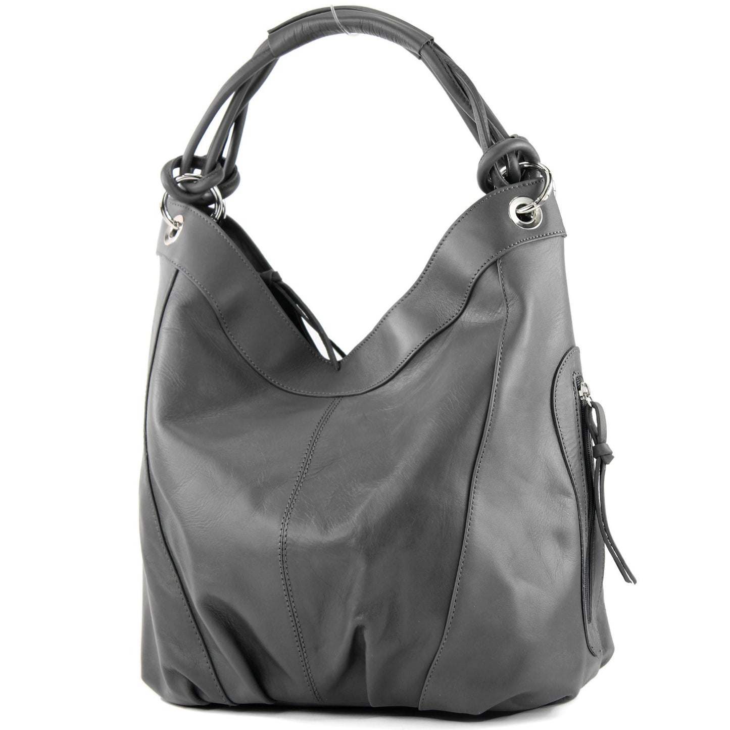 modamoda de - Z18 - ital Damenhandtasche aus Leder/Nappaleder