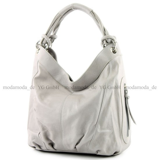 modamoda de - Z18 - ital Damenhandtasche aus Leder/Nappaleder
