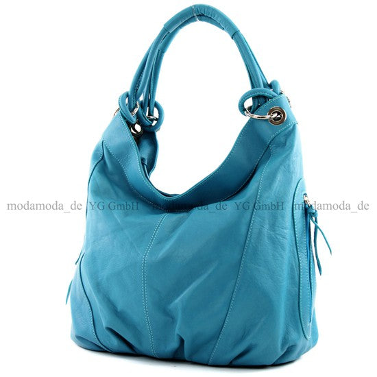 modamoda de - Z18 - ital Damenhandtasche aus Leder/Nappaleder