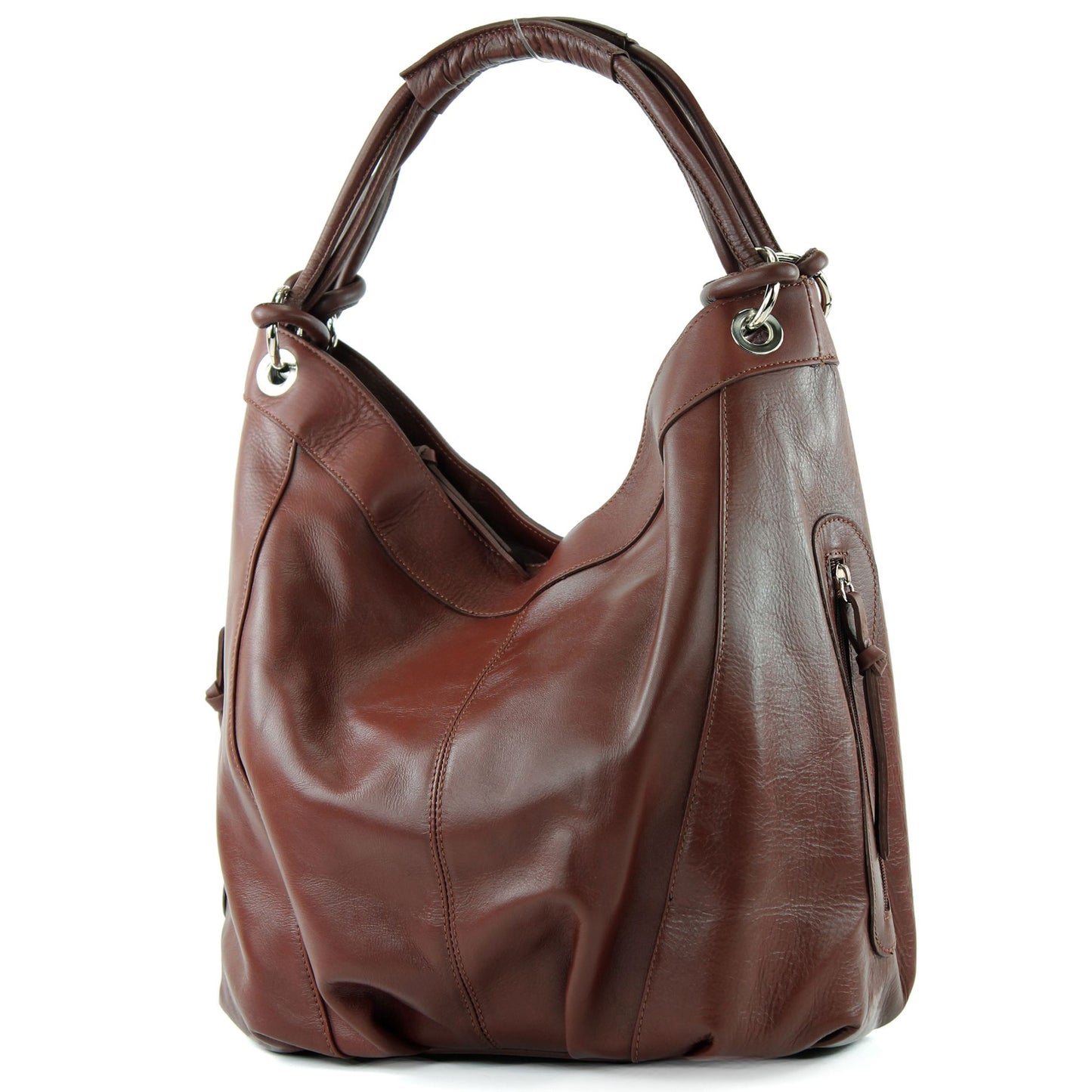 modamoda de - Z18 - ital Damenhandtasche aus Leder/Nappaleder