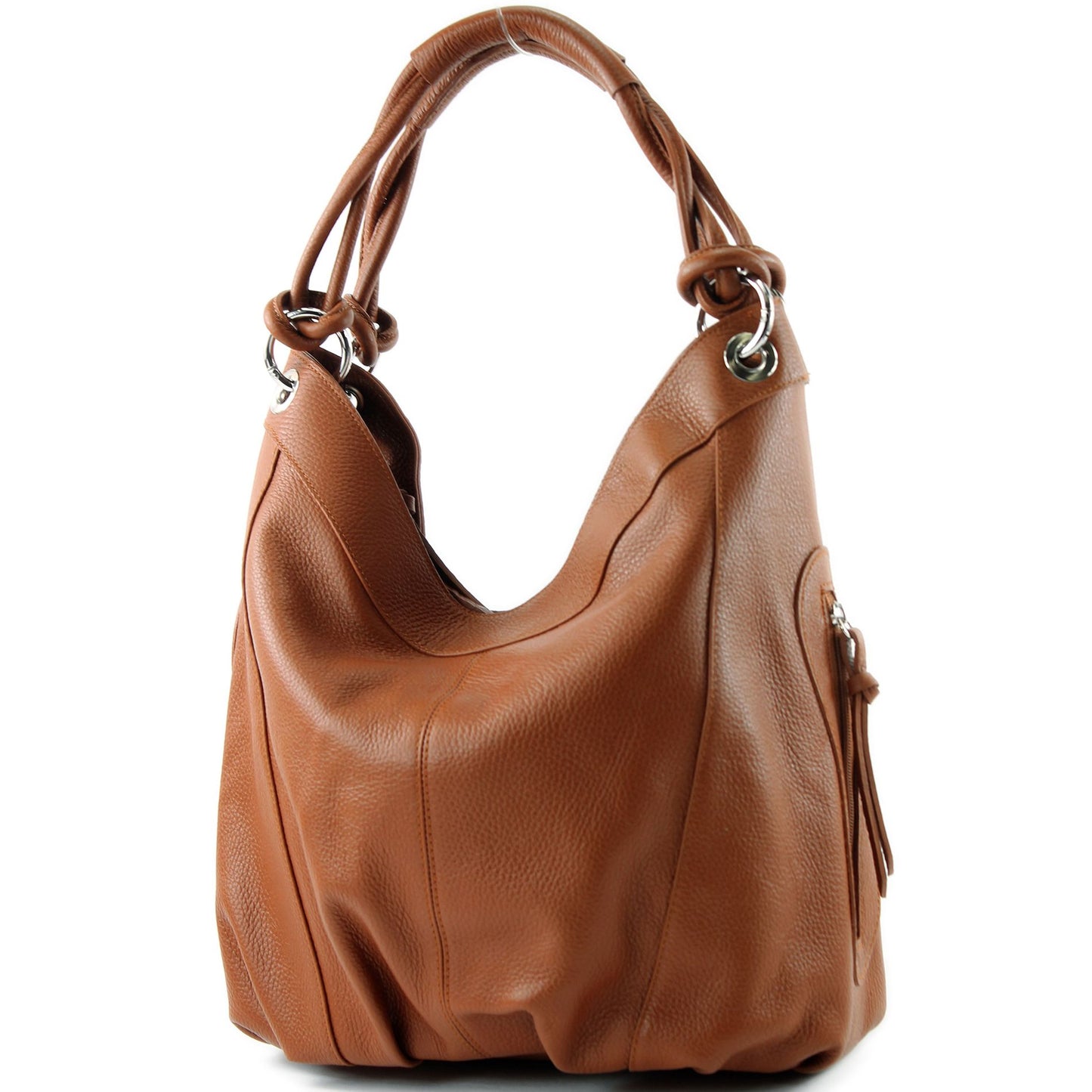 modamoda de - Z18 - ital Damenhandtasche aus Leder/Nappaleder