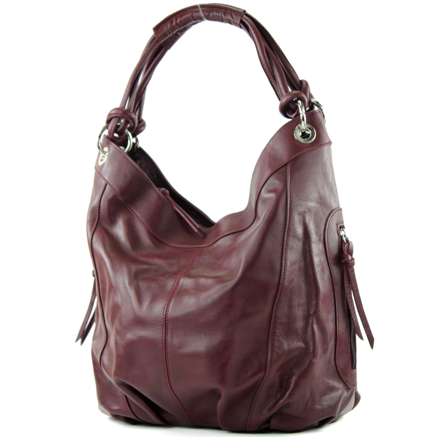 modamoda de - Z18 - ital Damenhandtasche aus Leder/Nappaleder