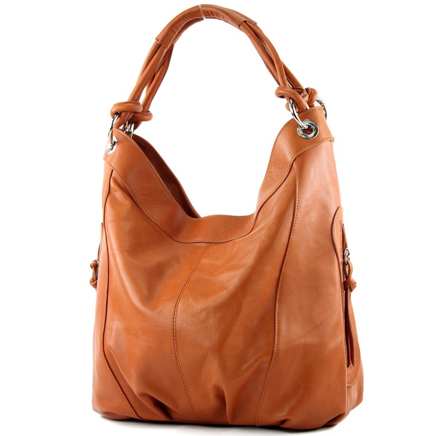 modamoda de - Z18 - ital Damenhandtasche aus Leder/Nappaleder