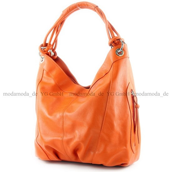 modamoda de - Z18 - ital Damenhandtasche aus Leder/Nappaleder