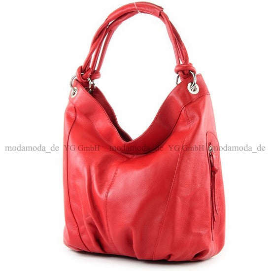 modamoda de - Z18 - ital Damenhandtasche aus Leder/Nappaleder
