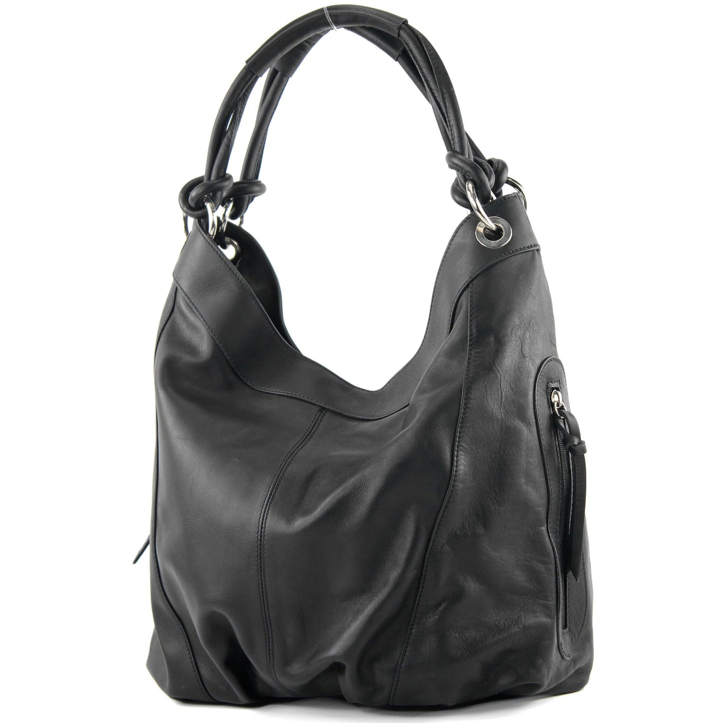 modamoda de - Z18 - ital Damenhandtasche aus Leder/Nappaleder