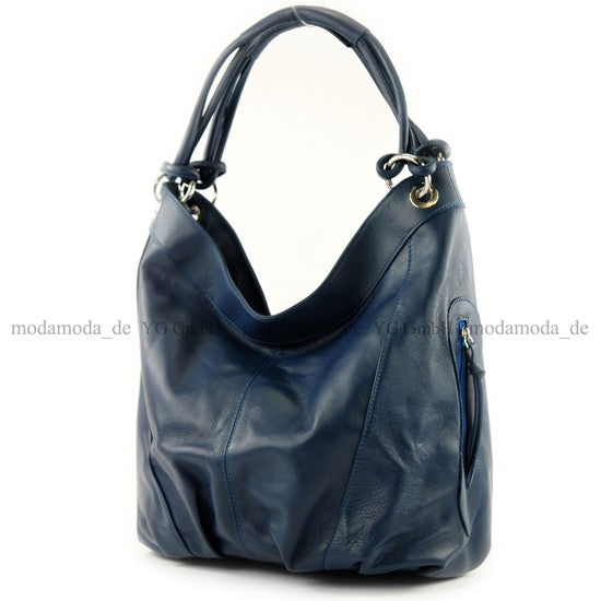 modamoda de - Z18 - ital Damenhandtasche aus Leder/Nappaleder