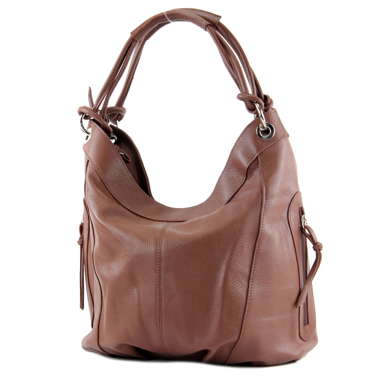modamoda de - Z18 - ital Damenhandtasche aus Leder/Nappaleder