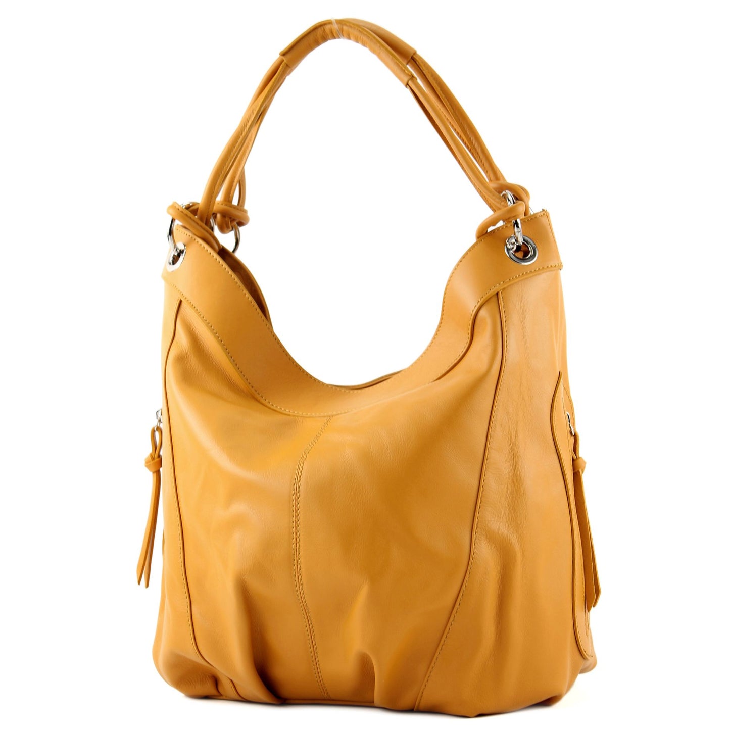 modamoda de - Z18 - ital Damenhandtasche aus Leder/Nappaleder