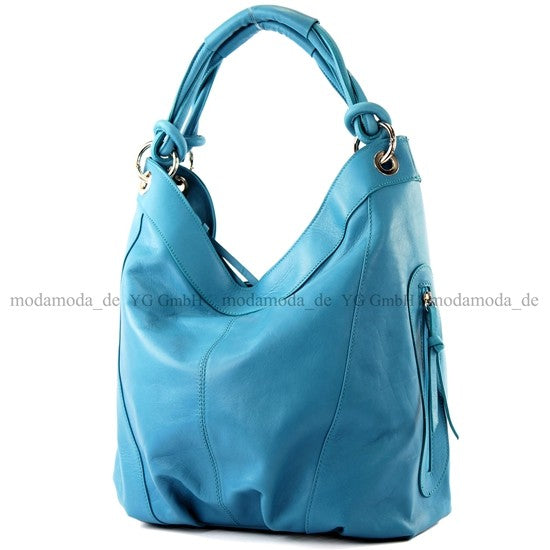 modamoda de - Z18 - ital Damenhandtasche aus Leder/Nappaleder