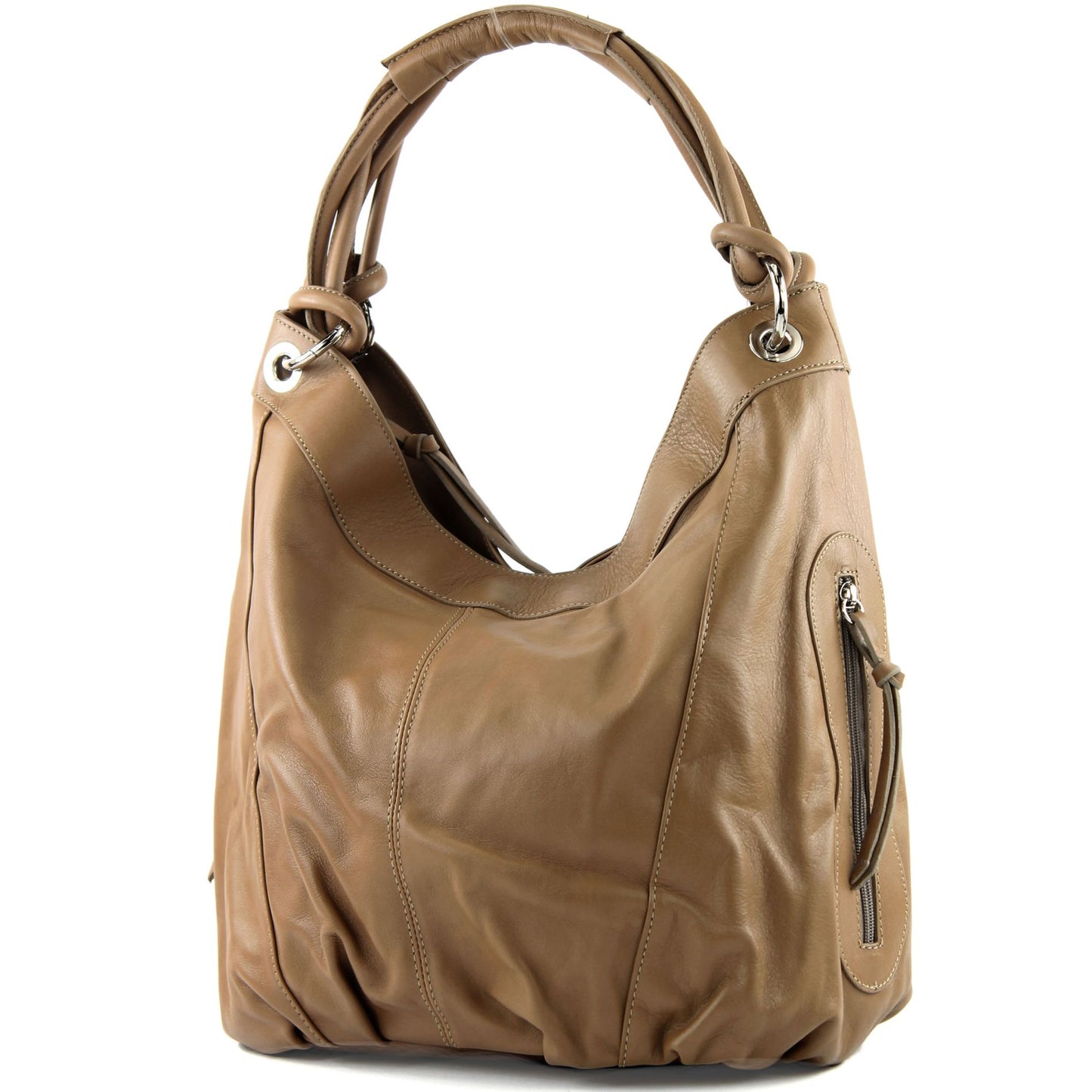 modamoda de - Z18 - ital Damenhandtasche aus Leder/Nappaleder