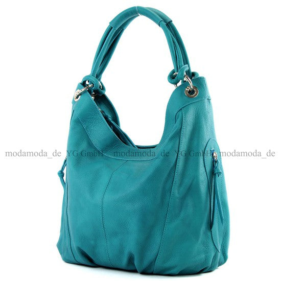 modamoda de - Z18 - ital Damenhandtasche aus Leder/Nappaleder