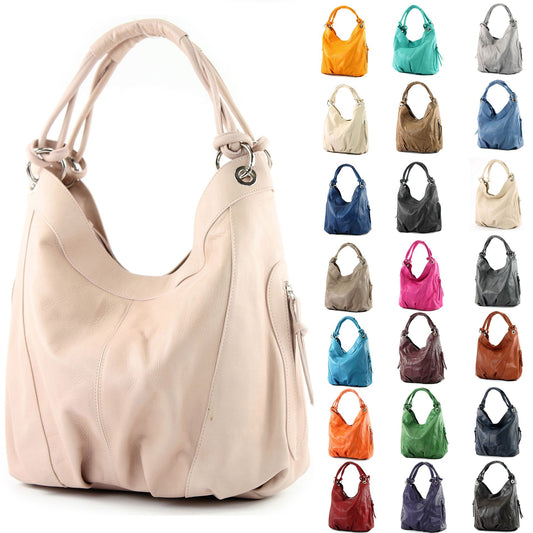 modamoda de -  Z18 - ital Damenhandtasche aus Leder/Nappaleder
