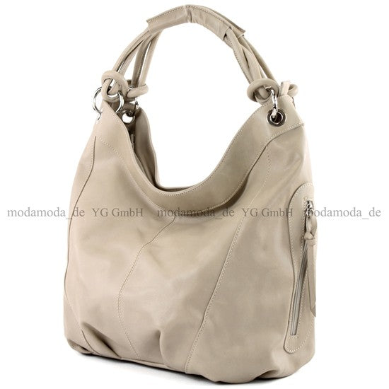 modamoda de - Z18 - ital Damenhandtasche aus Leder/Nappaleder