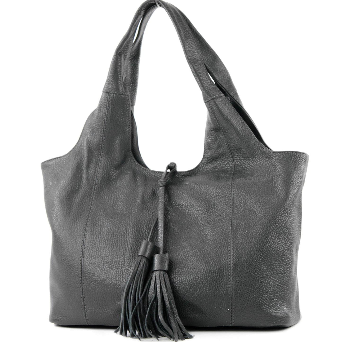 modamoda de - T105 - ital. Schultertasche Groß aus Leder