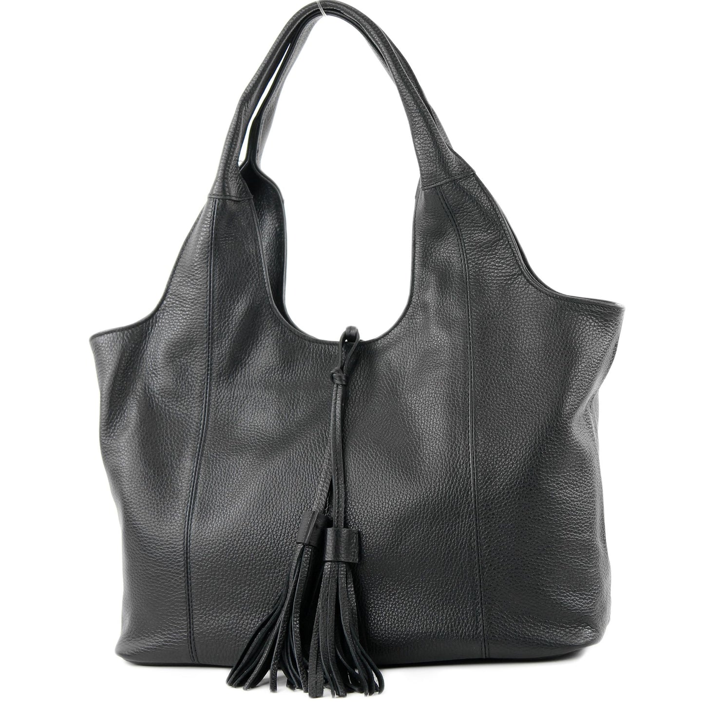 modamoda de - T105 - ital. Schultertasche Groß aus Leder