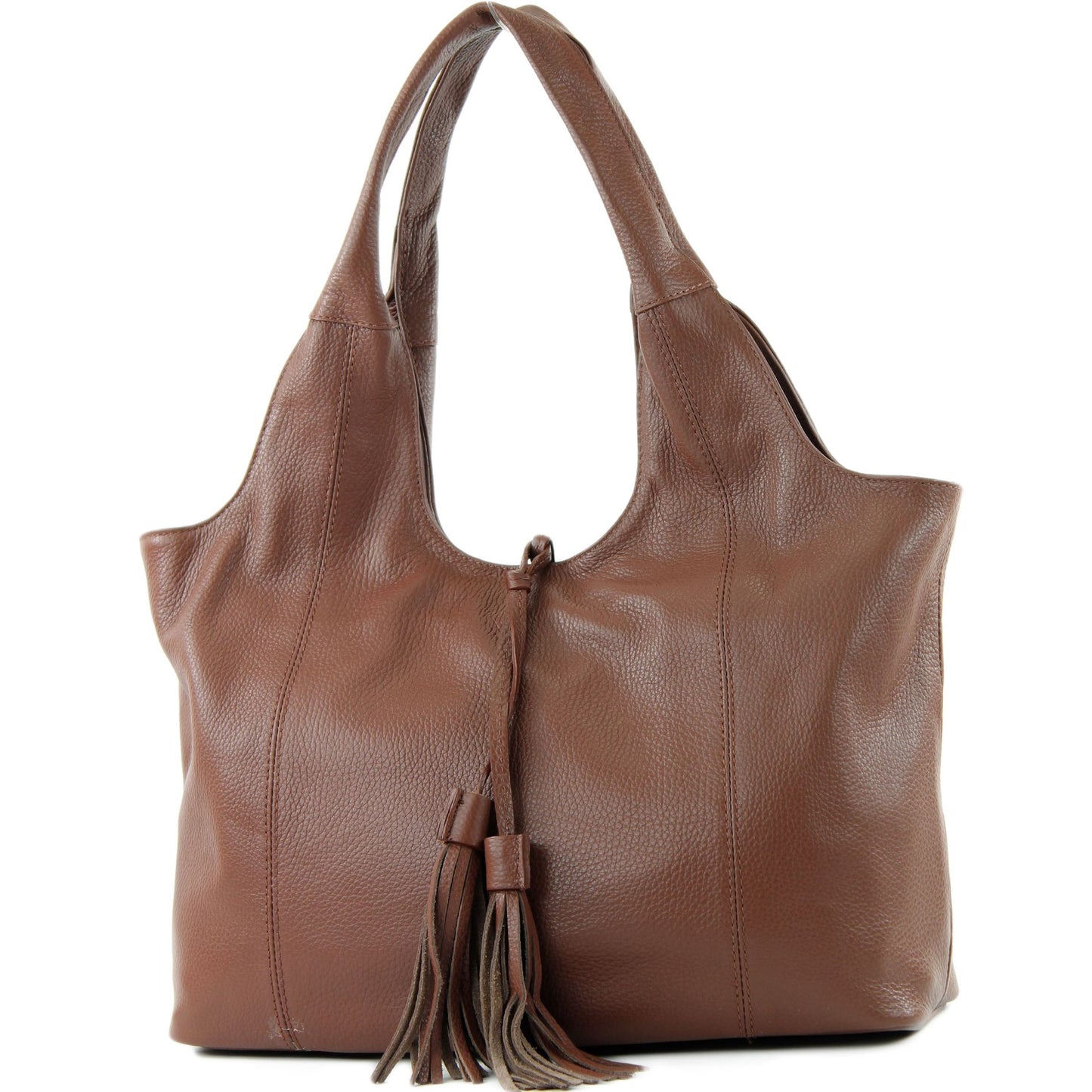 modamoda de - T105 - ital. Schultertasche Groß aus Leder