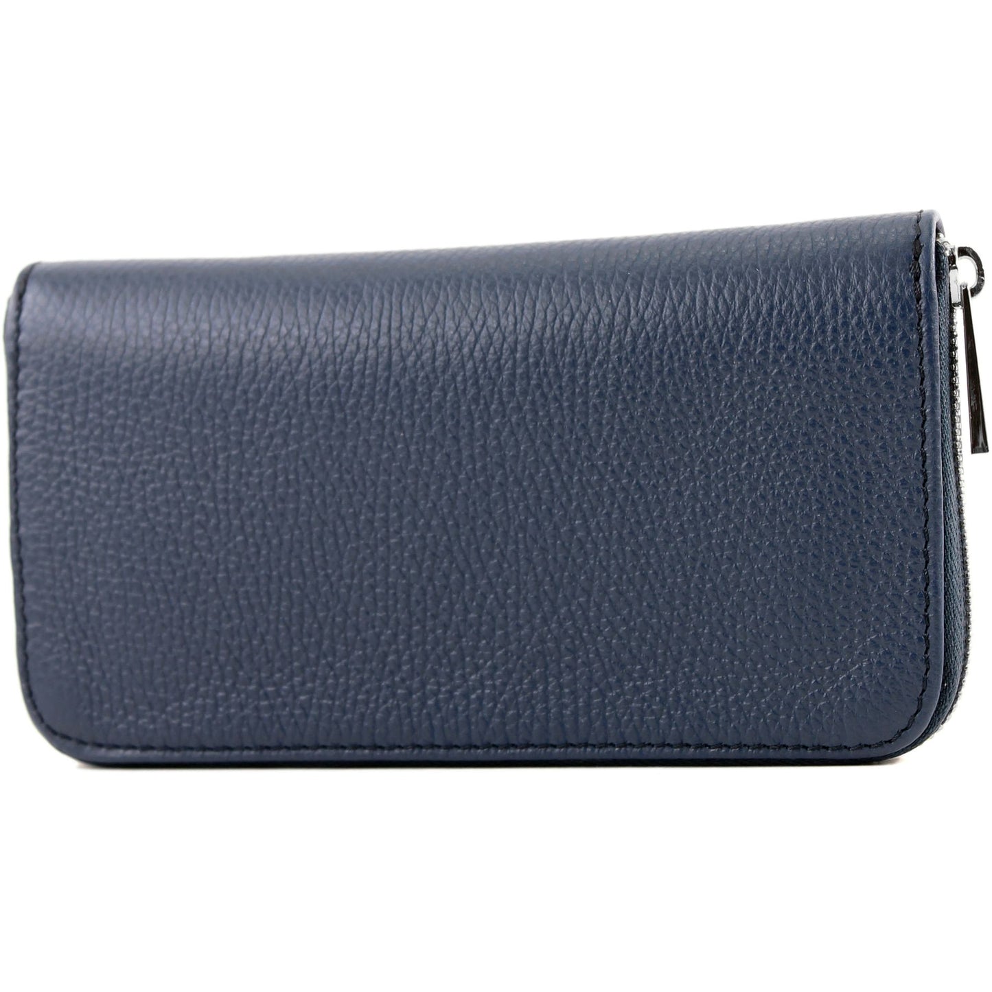 modamoda de SILBER-P02 Damen Leder Geldbörse Portemonnaie lang Handmade in Italy