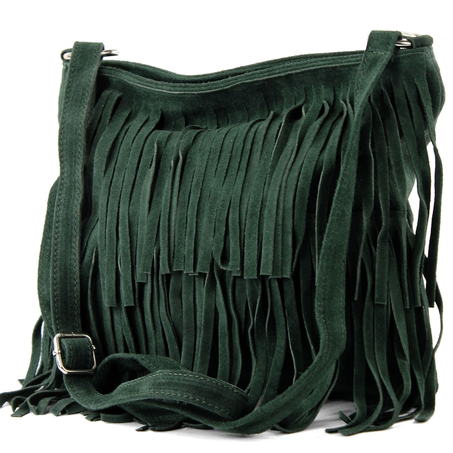 modamoda de T125 Damen Leder Wildleder Schultertasche Umhängetasche handmade in Italy