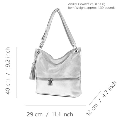 modamoda de - T143 - ital. Leder Schultertasche Umhängetasche