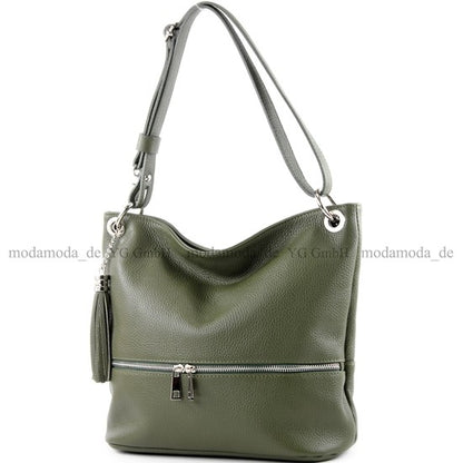 modamoda de - T143 - ital. Leder Schultertasche Umhängetasche