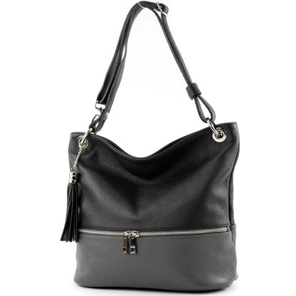 modamoda de - T143 - ital. Leder Schultertasche Umhängetasche