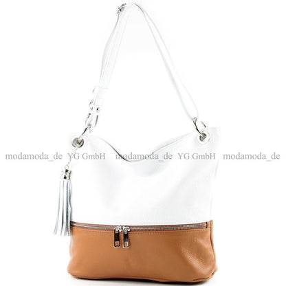 modamoda de - T143 - ital. Leder Schultertasche Umhängetasche