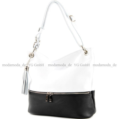 modamoda de - T143 - ital. Leder Schultertasche Umhängetasche