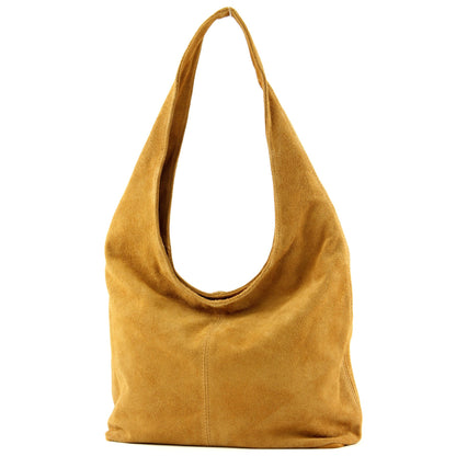 modamoda de T150 Damen Schultertasche Shopper Large aus Wildleder handmade in Italy