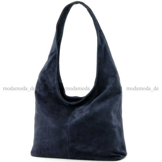 modamoda de T150 Damen Schultertasche Shopper Large aus Wildleder handmade in Italy