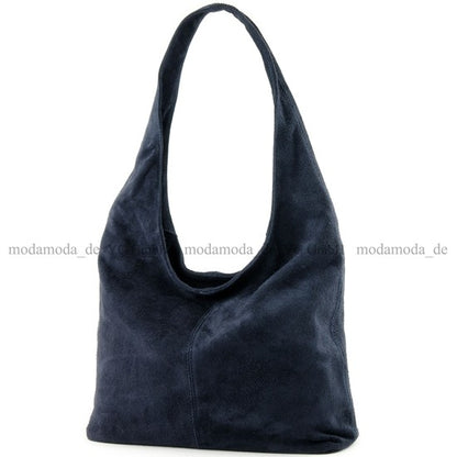 modamoda de T150 Damen Schultertasche Shopper Large aus Wildleder handmade in Italy