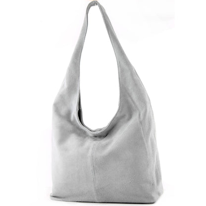 modamoda de T150 Damen Schultertasche Shopper Large aus Wildleder handmade in Italy