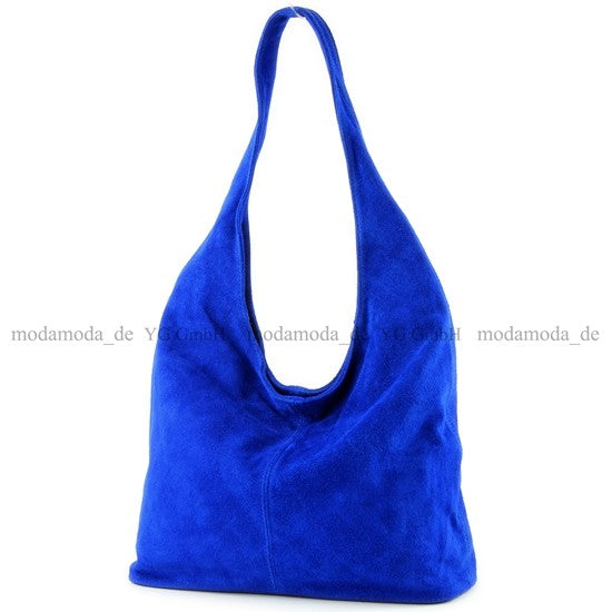 modamoda de T150 Damen Schultertasche Shopper Large aus Wildleder handmade in Italy