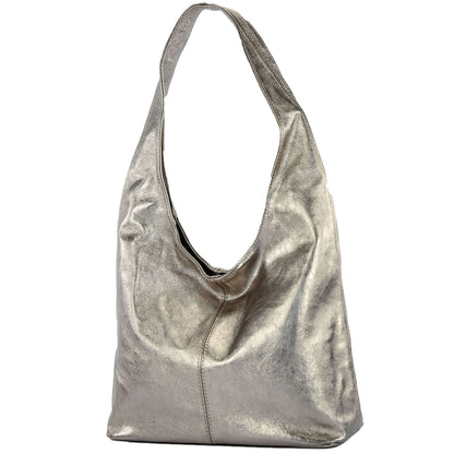 modamoda de T150 Damen Schultertasche Shopper Large aus Wildleder handmade in Italy
