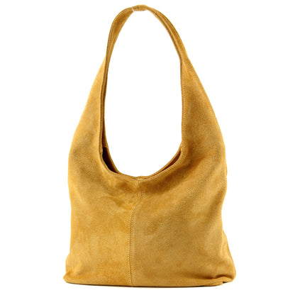 modamoda de T150 Damen Schultertasche Shopper Large aus Wildleder handmade in Italy