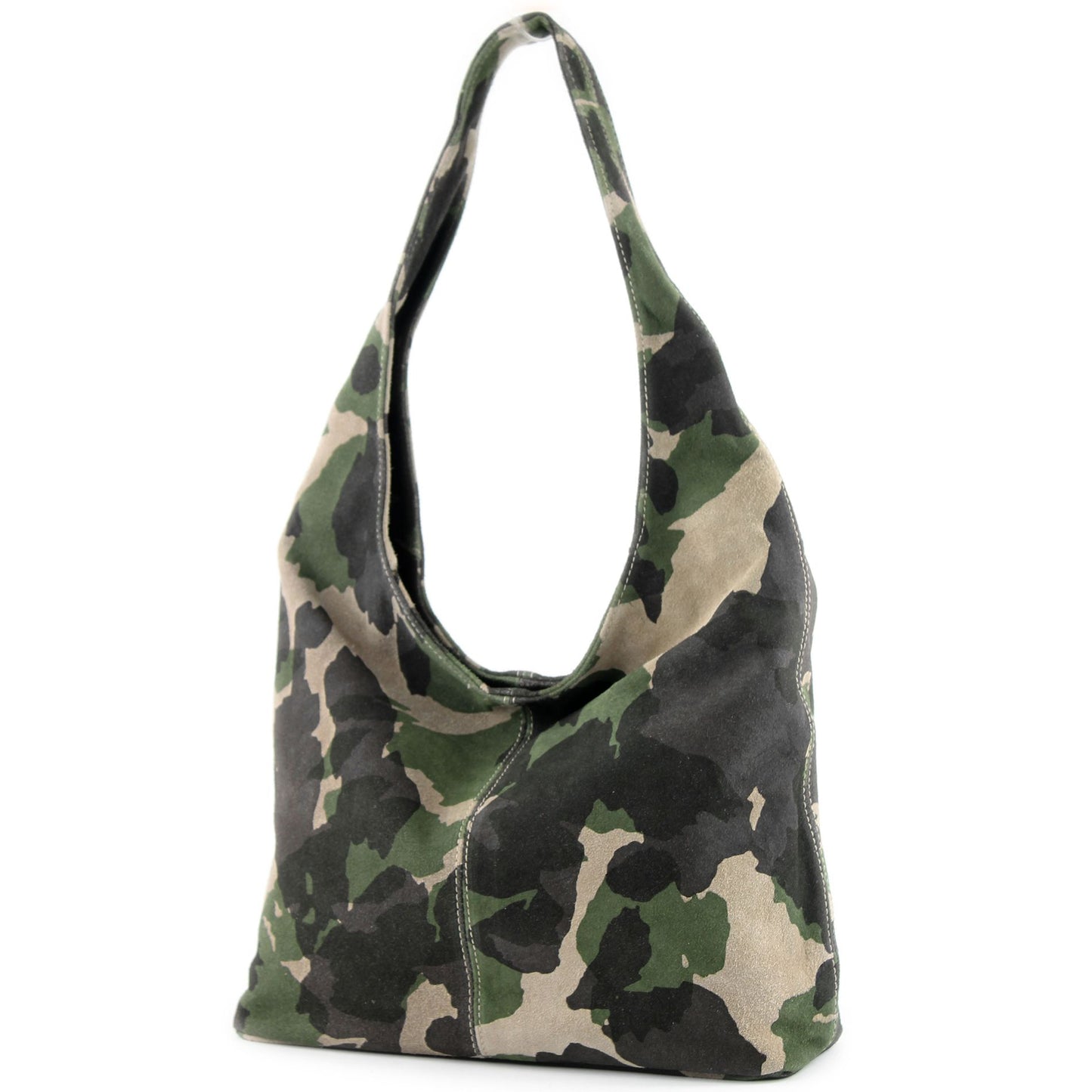 modamoda de T150 Damen Schultertasche Shopper Large aus Wildleder handmade in Italy