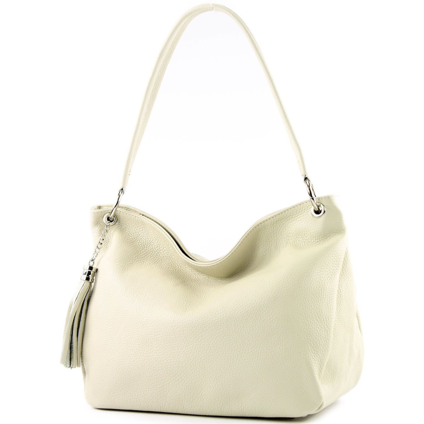 modamoda de - T154 - ital Schultertasche Umhängetasche aus Leder
