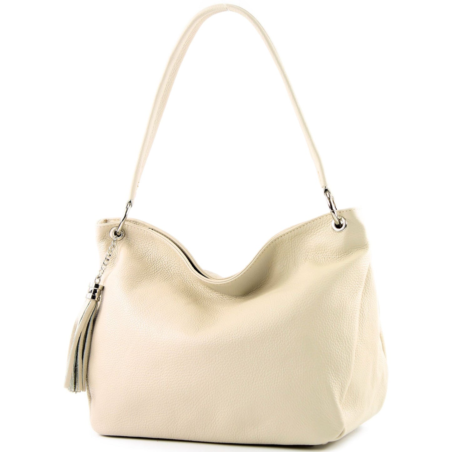 modamoda de - T154 - ital Schultertasche Umhängetasche aus Leder