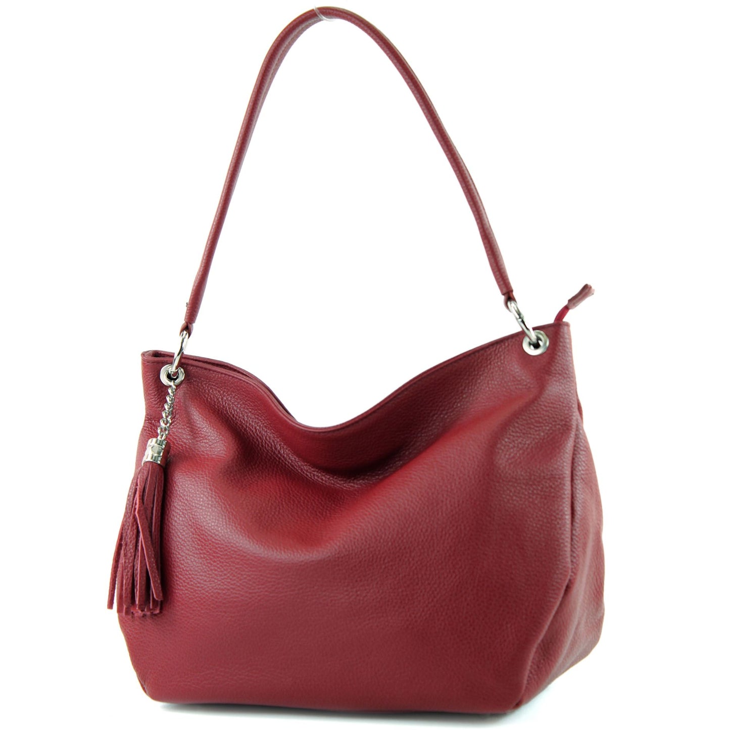 modamoda de - T154 - ital Schultertasche Umhängetasche aus Leder