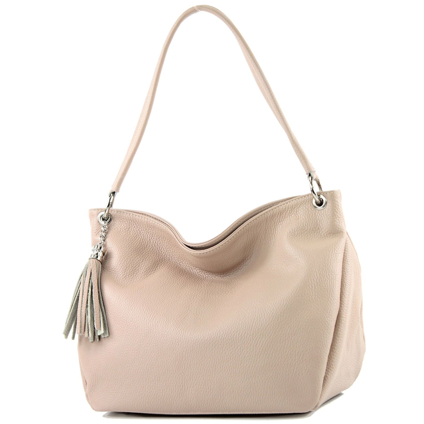 modamoda de - T154 - ital Schultertasche Umhängetasche aus Leder