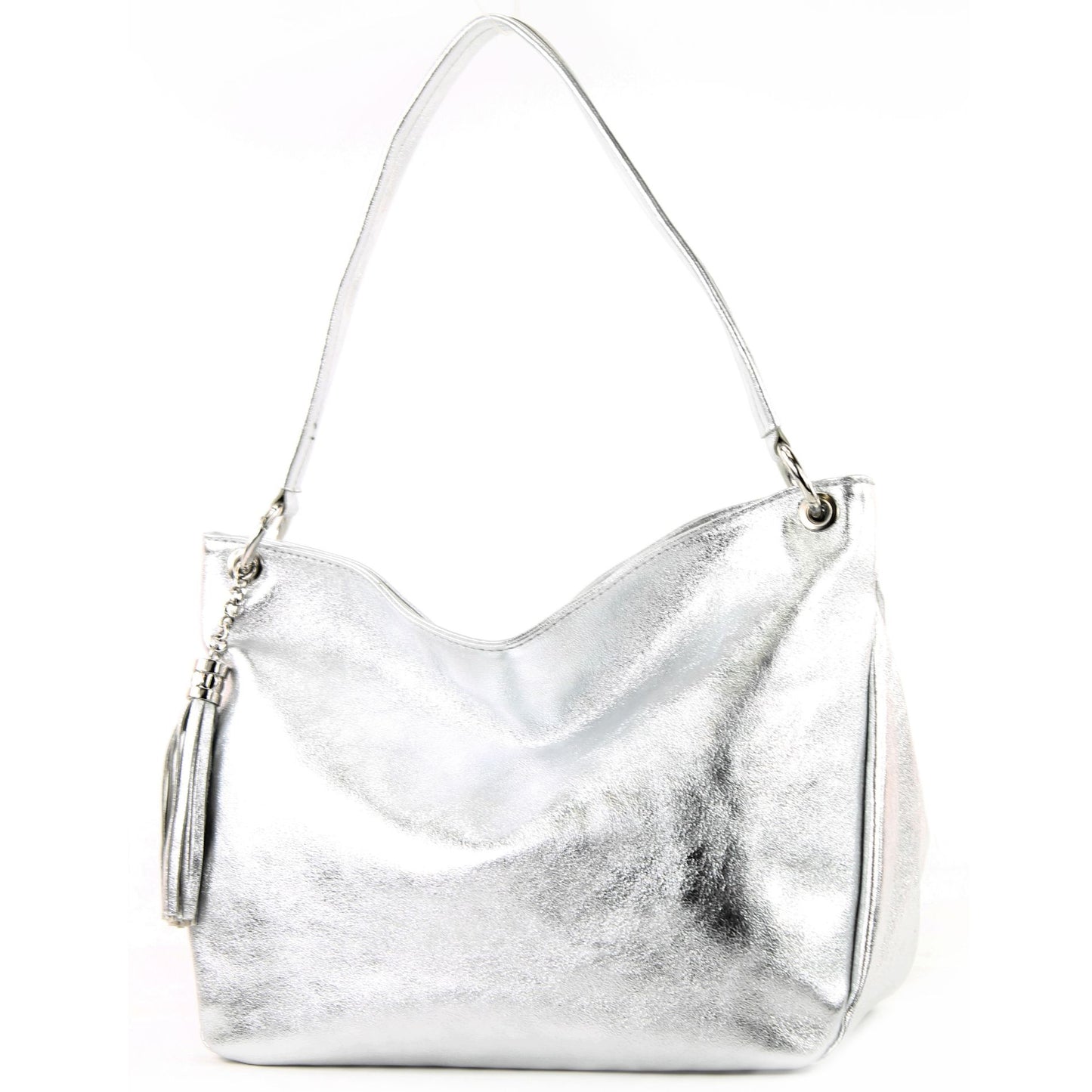 modamoda de - T154 - ital Schultertasche Umhängetasche aus Leder