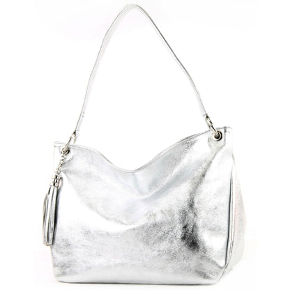 modamoda de - T154 - ital Schultertasche Umhängetasche aus Leder